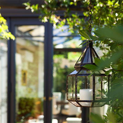 gartenpavillon mit laterne Gartenlicht